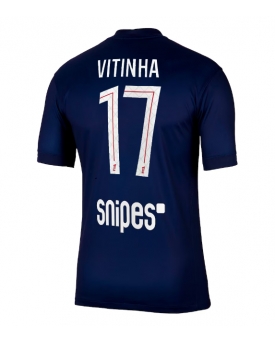 Paris Saint-Germain Vitinha #17 Maglia Gara Casa Repliche 2025-26 Maniche Corte